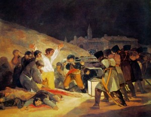 Goya: 3 maggio 1808 - Fucilazione della montana del principe